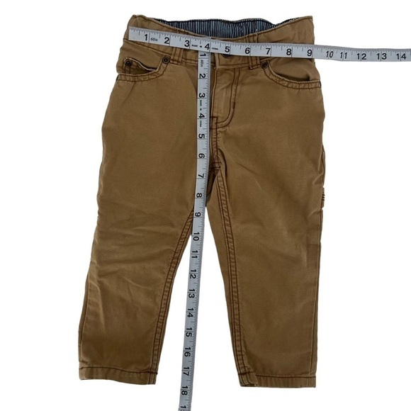 Carter's Tan Carpenter Straight Leg Adjustable Waistband Pants Size 2T Boys - Picture 5 of 6